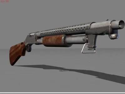 M1897 Pubg Low-poly 3D model