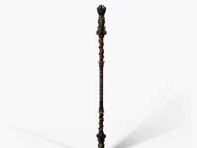 Combat Staff 02 V2 Low-poly 3D model