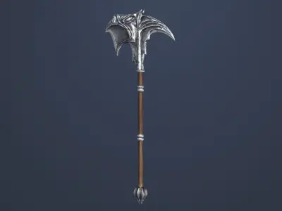 Champion of chaos Axe Low-poly 3D model