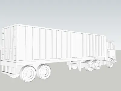 Container Truck Trailer by Outland Models Low-poly 3D model