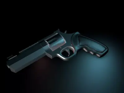 Revolver 3D Model Free low-poly 3D model