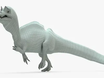 Ichthyovenator Rigged Basemesh  Low-poly 3D model