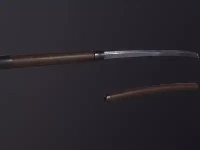 Ninja sword 3D Model Low-poly 3D model