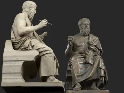 Plato Sculpture 3D model