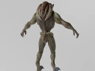 Alien Creature Lowpoly RIgged Free low-poly 3D model