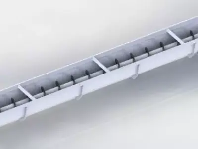diameter 470 length 6500 helical conveyor screw conveyor 3D model