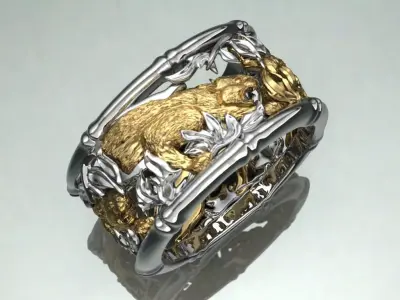 Tiger ring 3D print model