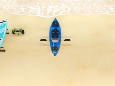 Pelican Argo 100X  Premium Sit in Recreational Kayak Low-poly 3D model