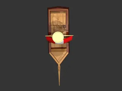 Stylized ship Low-poly 3D model