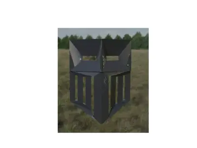 steel mask low-poly Free low-poly 3D model