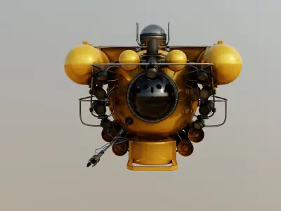 Submarine for exploration Jago Low-poly 3D model