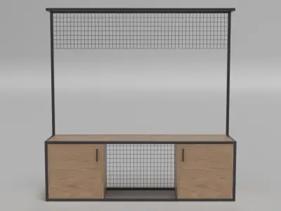 INDUSTRIAL SHOES HOLDER Low-poly 3D model