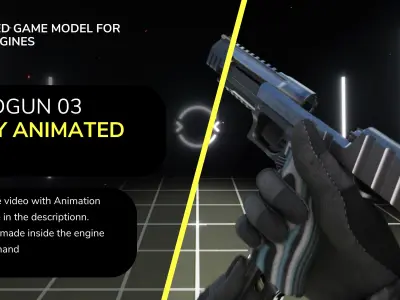 Desert Eagle FPS Animation Low-poly 3D model