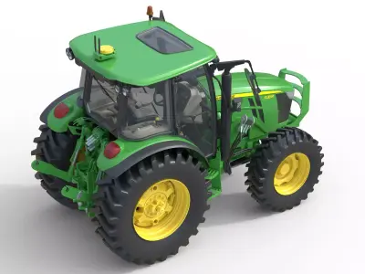 John deree 5130M Tractor Low-poly 3D model
