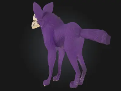 Ethereal Canid Mystical Wolf Creature Model  3D model
