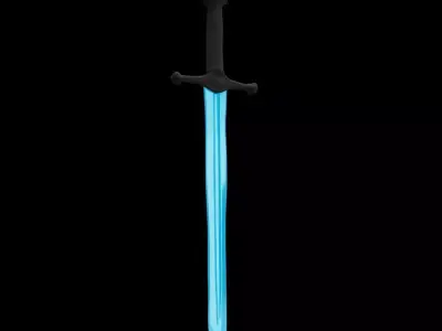 Glow Blade Fantasy Sword 3D model