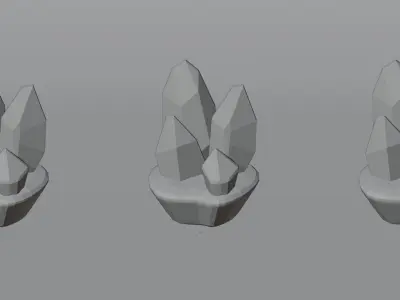 Crystal Mineral Low-poly 3D model
