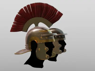 Roman Helmet LowPoly Low-poly 3D model