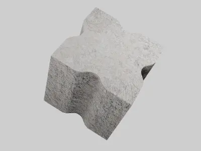 Breakwater Blocks Low-poly 3D model