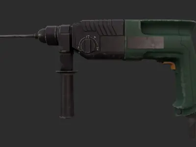 Perforator Drill - PBR Game Ready Low-poly Low-poly 3D model