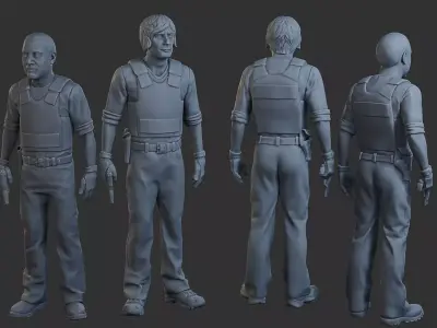 Cobra Policemen Cops 007 008 3D print model