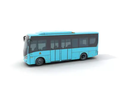 Sky Blue Bus model pack Low-poly 3D model