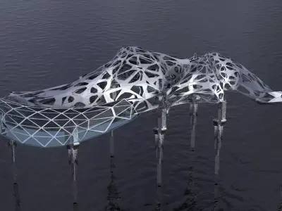 Dark Alien Hybrid base design Exterior 5 3D model
