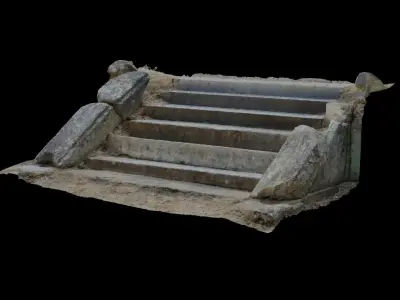 stone steps 3D model