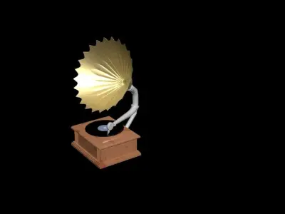 Antique Gramophone  3D model