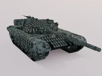3d T72b Tank For Game Modeling And Designing Free 3D model