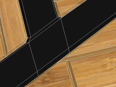 Cofe Table Industrial Low-poly 3D model