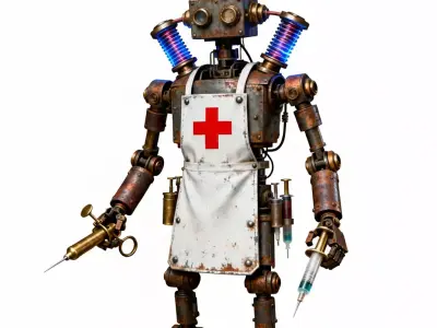 Steam Surgeon Clockwork Medic 3D Model Low-poly 3D model