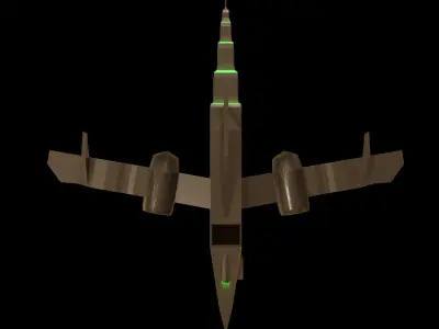 spaceship 3D model 7