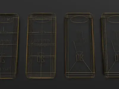 Gold bars 500gr 3D model