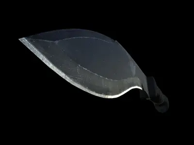 kukri knife PBR Low-poly 3D model