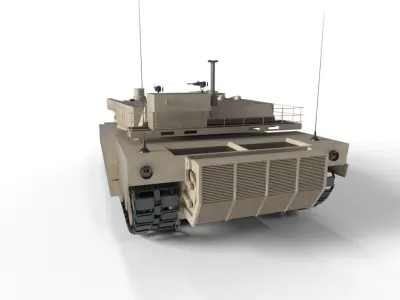 Tank Abrams US  Low-poly 3D model
