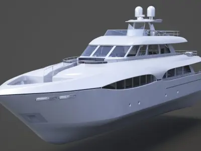 Photorealistic Yacht 03 3D model