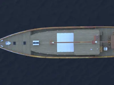 CLASSIC SAILING BOAT - GULET 3D model