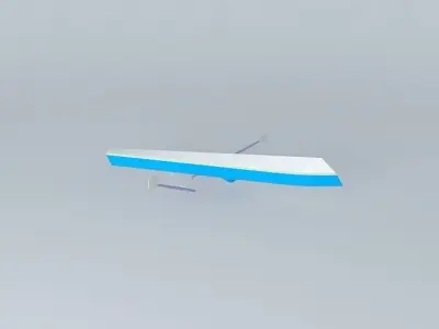 Open ocean Row boat Free 3D model