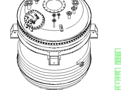 Pressure Vessel 1050kPag 6000L Drawing 3D model