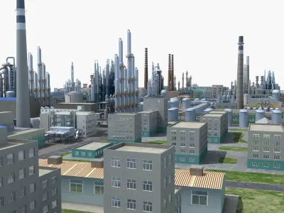 Chemical Plant 3D model order