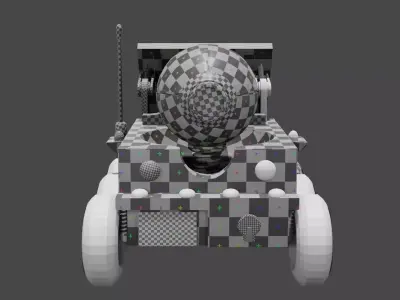 Rover From Planet 51 Untextured 3D model