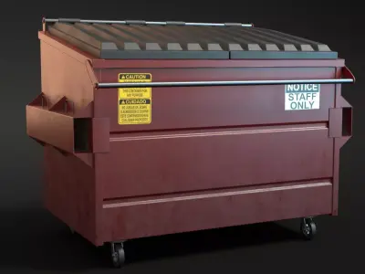 New Dumpster Low-poly 3D model