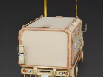 Signal-Sentry Mobile Command Truck 3D Model Low-poly 3D model
