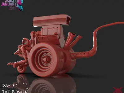 Rat Power Timelapse and Model 3D print model