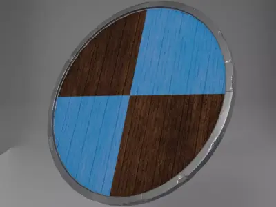 Simple Viking Shield Free low-poly 3D model