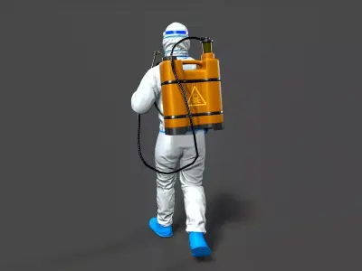man Character Low-poly 3D model 2