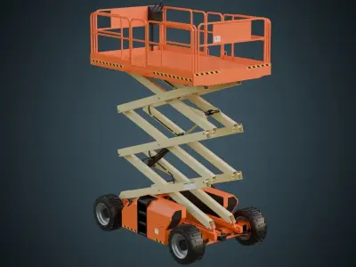 Scissor Lift 2A Low-poly 3D model