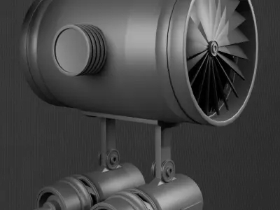 Destroyer-style space combat spacecraft - 3d Low-poly Low-poly 3D model buy