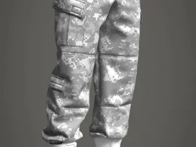 ACU Army Combat Uniform - Marvelous Designer 3D model